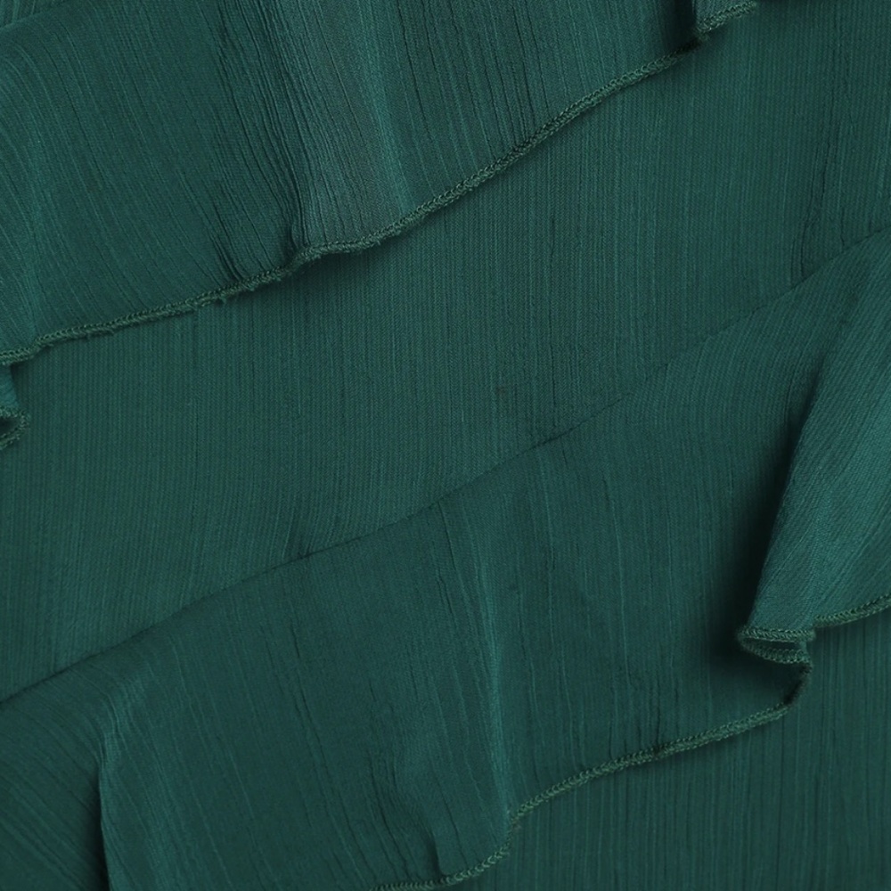 Lulu's Green Ruffle Dress Size M - Picture 7 of 9